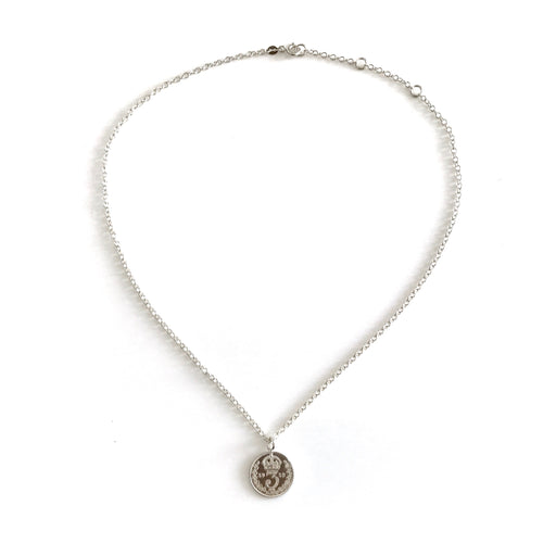 Antique 1919 Coin Pendant in Solid Silver